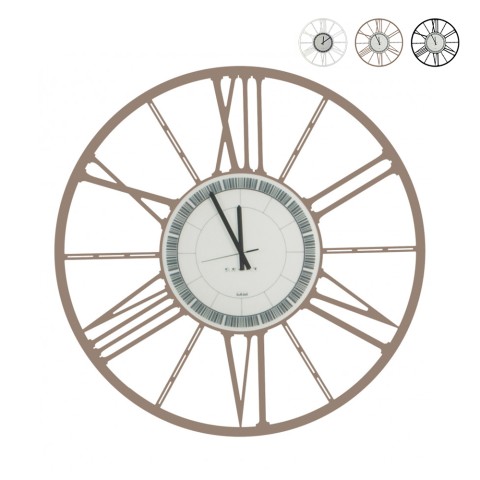 Reloj de pared moderno clásico industrial redondo de 80 cm Ruota Ceart