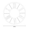 Reloj de Pared Moderno Clásico Industrial Redondo 80cm Ceart Wheel Coste