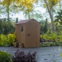 Cobertizo de jardín de resina de PVC efecto madera natural 125x184x205cm Darwin 4x6 Keter 