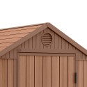 Cobertizo de jardín de resina de PVC efecto madera natural 125x184x205cm Darwin 4x6 Keter Elección