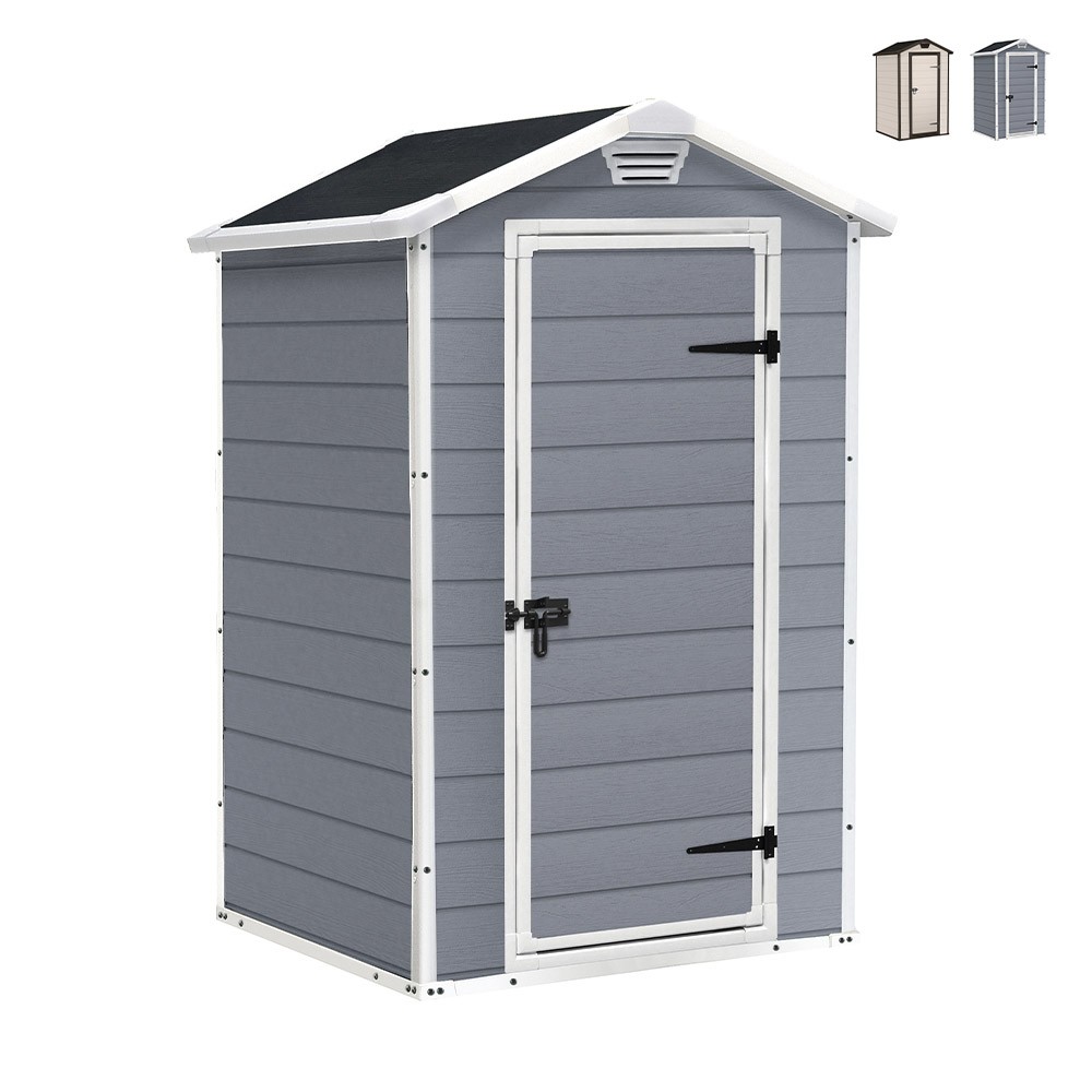 Cobertizo de jardín de resina de PVC con suelo 129x103x196cm Manor 4x3 Keter