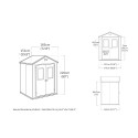 Keter caseta de jardín de resina de PVC con ventanas 185x152x226cm Manor 6x5 Características
