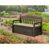 Banco de jardín contenedor de almacenamiento al aire libre Eden Keter 