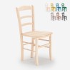 Silla Comedor Madera Haya Rústica para bar y tabernas Paesana Wood Venta