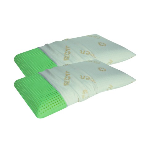 2 almohadas con Memory Foam transpirables Green