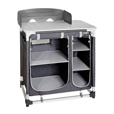 Estante cocina móvil camping 2 compartimentos Azabache CT Square Brunner