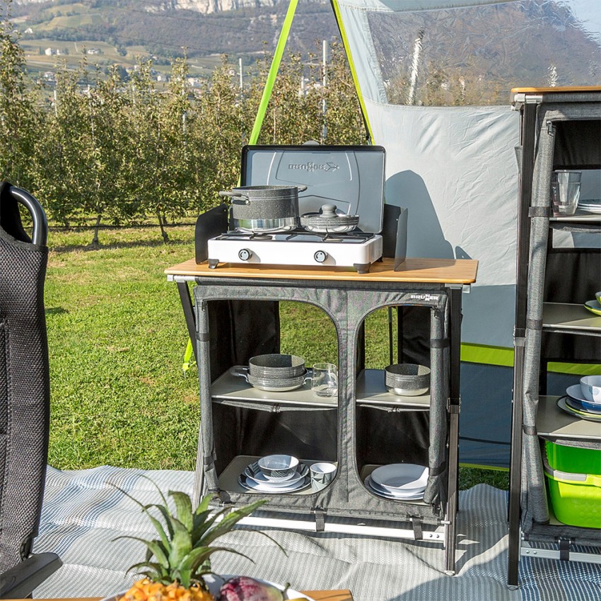 Armario de cocina de camping encimera de madera Mercury Cross Cooker HWT Brunner Promoción