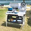 Armario de cocina plegable para camping con accesorios Drive In Negro Brunner Venta