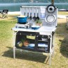 Armario de cocina plegable para camping con accesorios Drive In Negro Brunner Venta