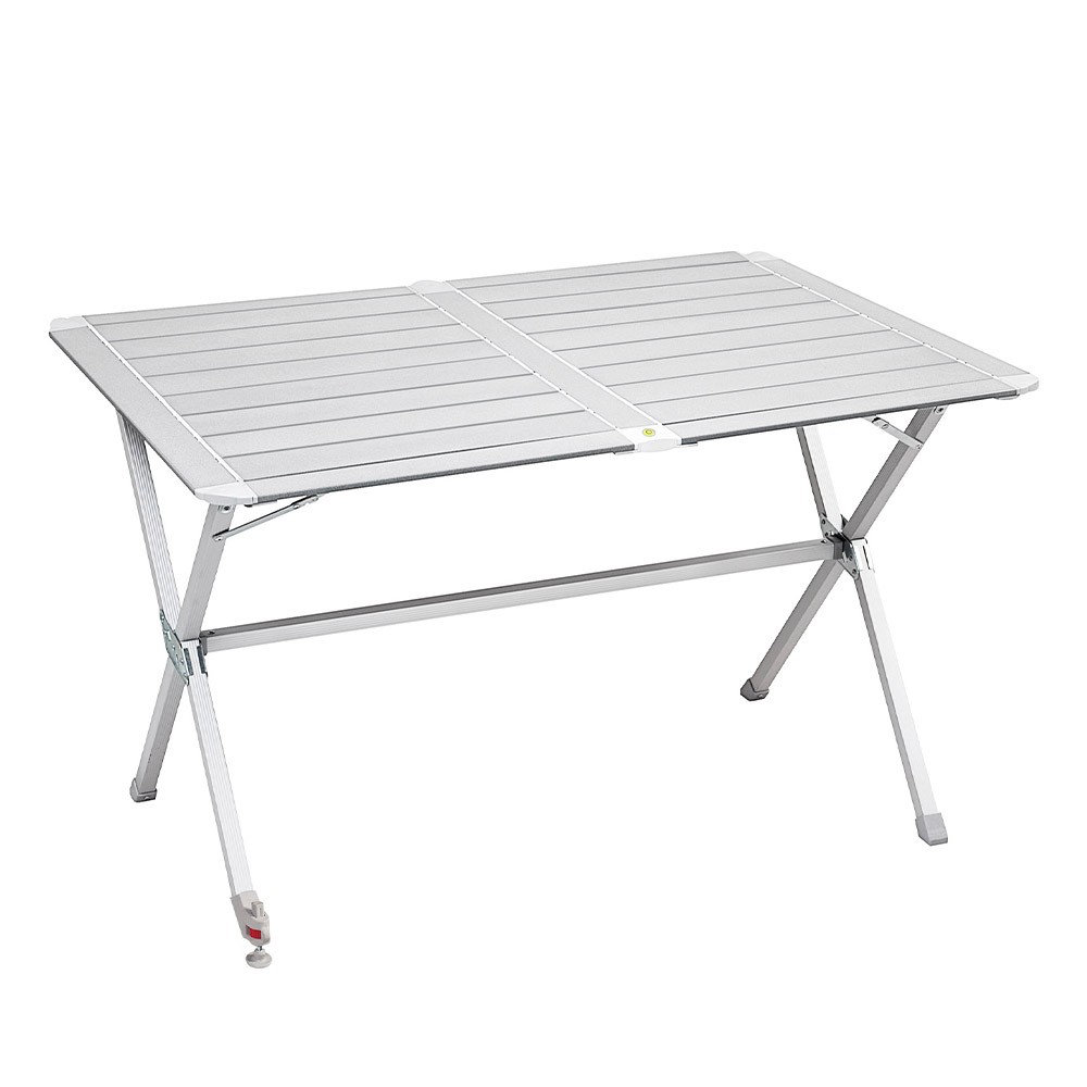 Mesa de camping plegable 110x71cm Plata Gapless Nivel 4 Brunner