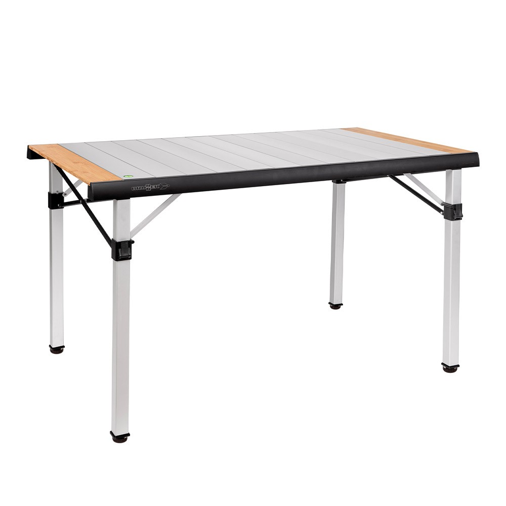 Mesa de camping 120,5x70 plegable aluminio madera Quadra Tropic 4 Brunner