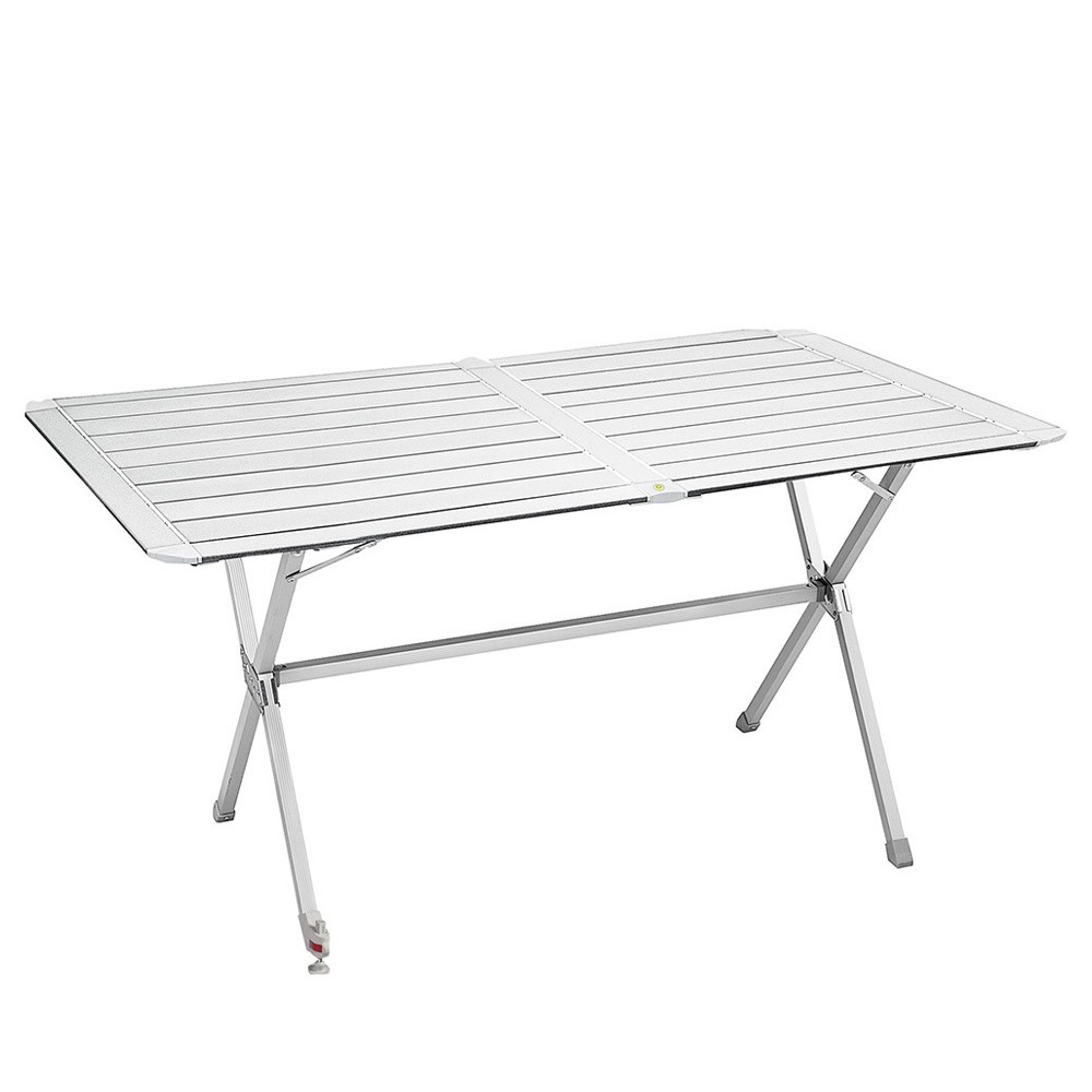Mesa de camping plegable 140x81cm Plata Gapless Nivel 6 Brunner