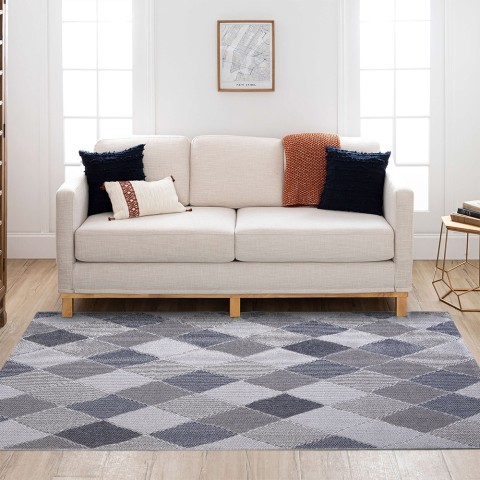 Alfombra moderna rectangular para interiores y exteriores CSGRI004 Promoción