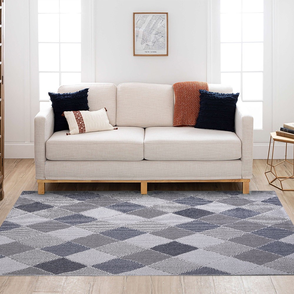 Alfombra moderna rectangular para interiores y exteriores CSGRI004