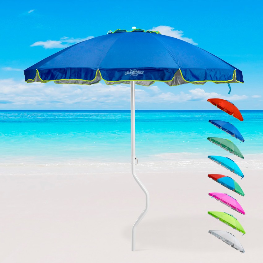 Sombrilla Playas Y Piscinas Gira Facile 220 Cm Antiviento Protección Uv Apollo