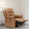 Sillón relax reclinable manual con reposapiés polipiel Panama Lux Medidas