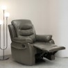 Sillón relax reclinable manual con reposapiés polipiel Panama Lux Oferta