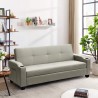 Sofá cama biplaza cuero polipiel respaldo reclinable Ambra Oferta