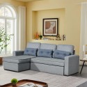 Sofá cama de esquina de 3 plazas con cojines para sala de estar Smeraldo comodidad y funcionalidad en uno solo mueble Coste