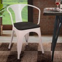 Sillas de comedor de metal y madera estilo industrial tolix Steel Wood Arm