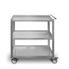 Carro de acero inoxidable cocina profesional 3 estantes Giorgio Parker Promoción