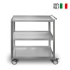 Carro de acero inoxidable cocina profesional 3 estantes Giorgio Parker Venta