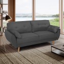 Sofá cama reclinable de diseño nórdico clic clac 3 plazas en tejido Fortaleza 