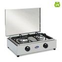 Cocina de camping gas de 2 fuegos de acero inoxidable 200ACCGP CF Parker Rebajas