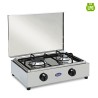 Cocina de camping gas de 2 fuegos de acero inoxidable 200ACCGP CF Parker Rebajas