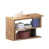 Escritorio de oficina de diseño escritorio giratorio de esquina de madera 2 estantes Volta WD Medidas