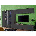 Mueble TV gris moderno 2 armarios de pared Note Wide Catálogo