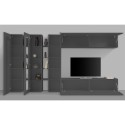 Mueble TV gris moderno 2 armarios de pared Note Wide Descueto