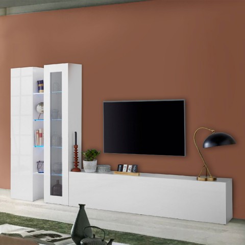 Mueble TV blanco moderno mueble alto Elco WH Promoción