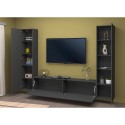 Vibe RT mueble TV moderno gris colgado sistema pared 2 armarios Catálogo
