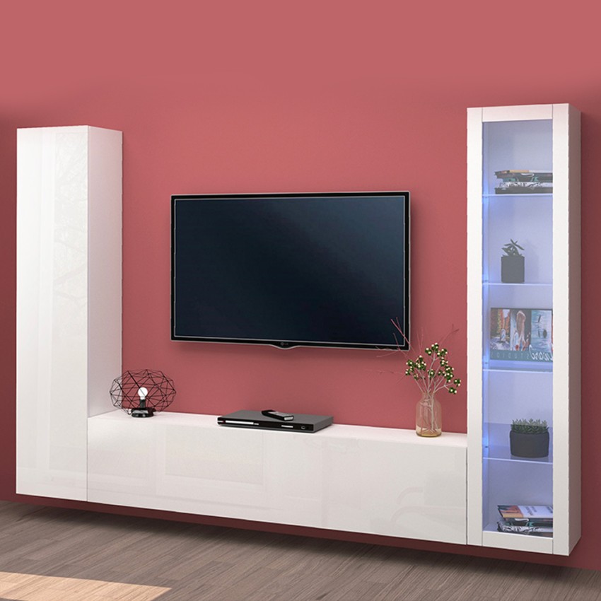 Mueble Para Tv Pantalla Mesa Modular 180 Cm Repisas y Puerta
