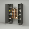 Moderna estantería de madera de pared 2 armarios sala de estar Gemy RT Oferta