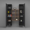 Moderna estantería de madera de pared 2 armarios sala de estar Gemy RT Descueto