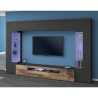 Mueble TV moderno de madera negra 2 armarios de pared Sultan AP Rebajas