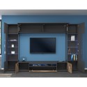 Mueble TV moderno de madera negra 2 armarios de pared Sultan AP Catálogo