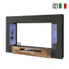Mueble TV moderno de madera negra 2 armarios de pared Sultan AP Venta