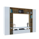 Arkel WH mueble de madera blanco para TV mueble librería de pared Oferta