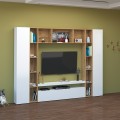 Arkel WH mueble de madera blanco para TV mueble librería de pared Promoción