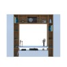 Arkel WH mueble de madera blanco para TV mueble librería de pared Descueto