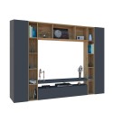 Soporte de TV moderno estantería de almacenamiento de pared de madera negro Arkel AP Oferta