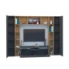 Soporte de TV moderno estantería de almacenamiento de pared de madera negro Arkel AP Rebajas