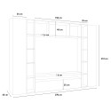 Soporte de TV moderno estantería de almacenamiento de pared de madera negro Arkel AP Catálogo