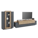 Mueble TV moderno de madera y negro Woud AP Oferta