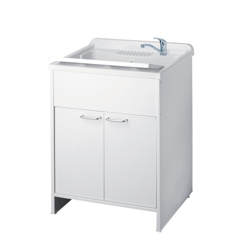 Lavadero móvil lavandería 60x60cm compartimento 2 puertas y tabla 9007K Negrari Promoción