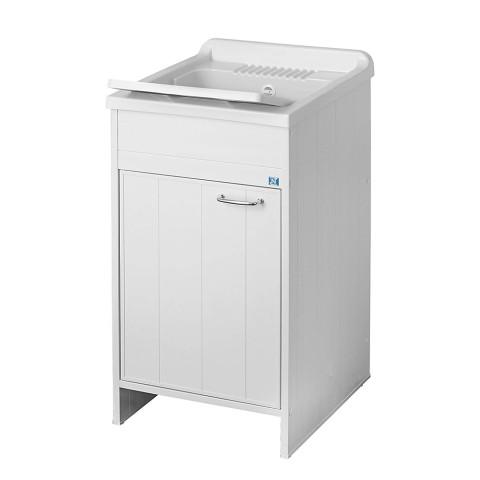 Mueble de lavandería 45x50cm lavadero blanco con tabla para lavar 9006K Negrari Promoción