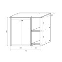 Armario exterior de PVC blanco de 2 compartimentos para lavadora 5012PRO Negrari Oferta